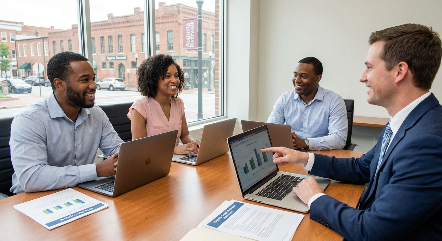 Augusta small business 401k plan team meeting